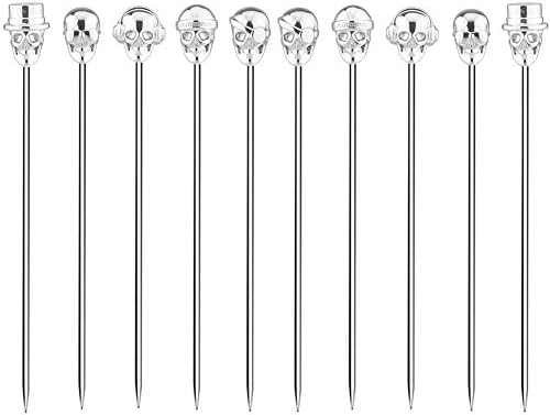 YES Time Skull Cocktail Picks Martini Picks Reusable Olive Picks Garnish Skewer Fruit Toothpicks ... | Amazon (US)