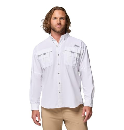Columbia Mens PFG Bahama II Long Sleeve Fishing Shirt, White, 5X | Amazon (US)