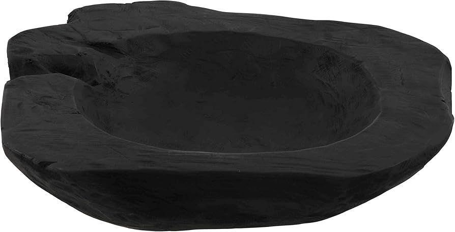 Bare Decor Lomax Wooden Decorative Bowl, Hand Made from Teak Root, Black, 15" | Amazon (US)