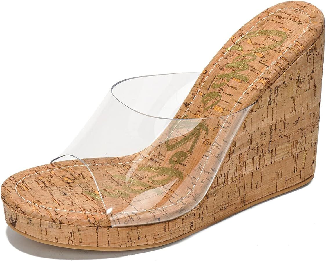 Cape Robbin Velo Women's Slip-on Clear Upper Platform Wedges, Round Toe Sandals with Cork Wedge H... | Amazon (US)