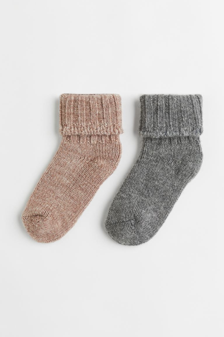 2-pack Thick Wool-blend Socks | H&M (US)