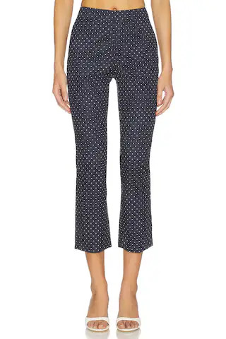 Button Front Pant in Navy & White | Revolve Clothing (Global)