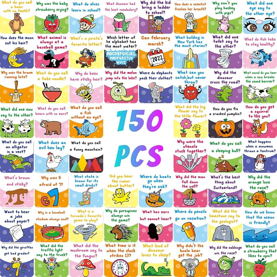 Teling 150 Lunch Box Jokes for Kids Lunchbox Notes for Kids Motivational Funny Notes for Schools,... | Amazon (US)
