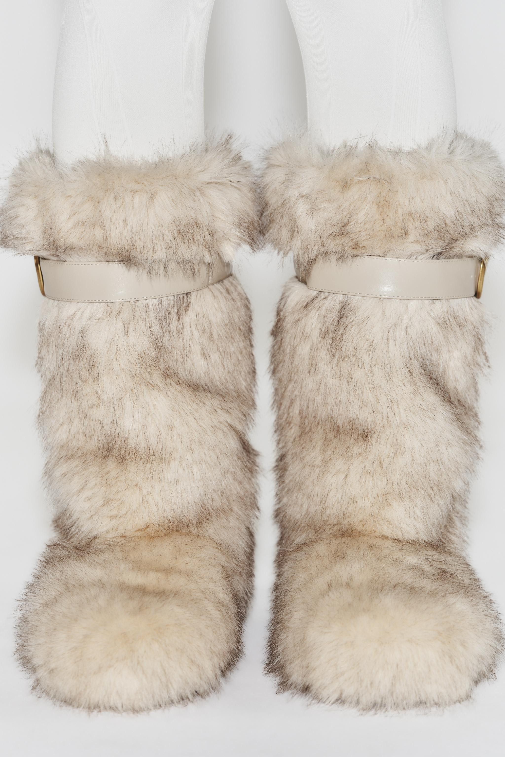 FAUX FUR ANKLE BOOTS WITH STRAP SKI COLLECTION | Zara US