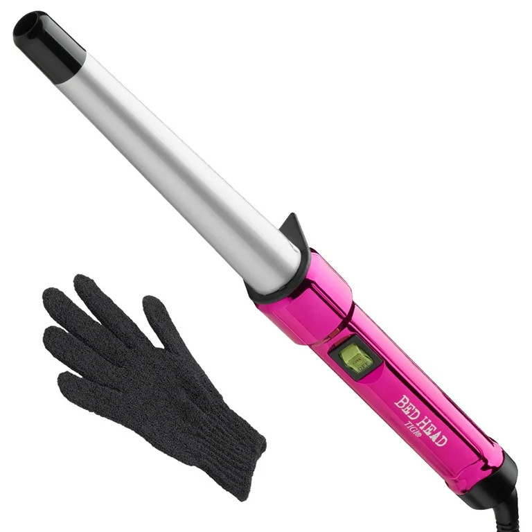 Bed Head Curlipops 1" Tapered Tourmaline + Ceramic Curling Wand, Pink | Walmart (US)