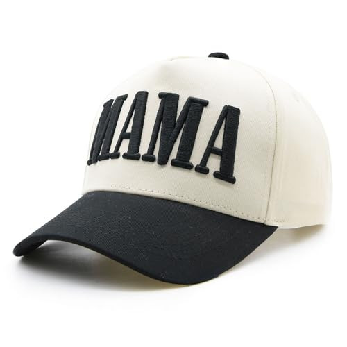 YQZUWUXE Womens Mama Trucker Hat, Vintage Embroidered Mom Baseball Cap, Trendy Mothers Day/Birthday Gifts for Mommin Gifts Black | Amazon (US)