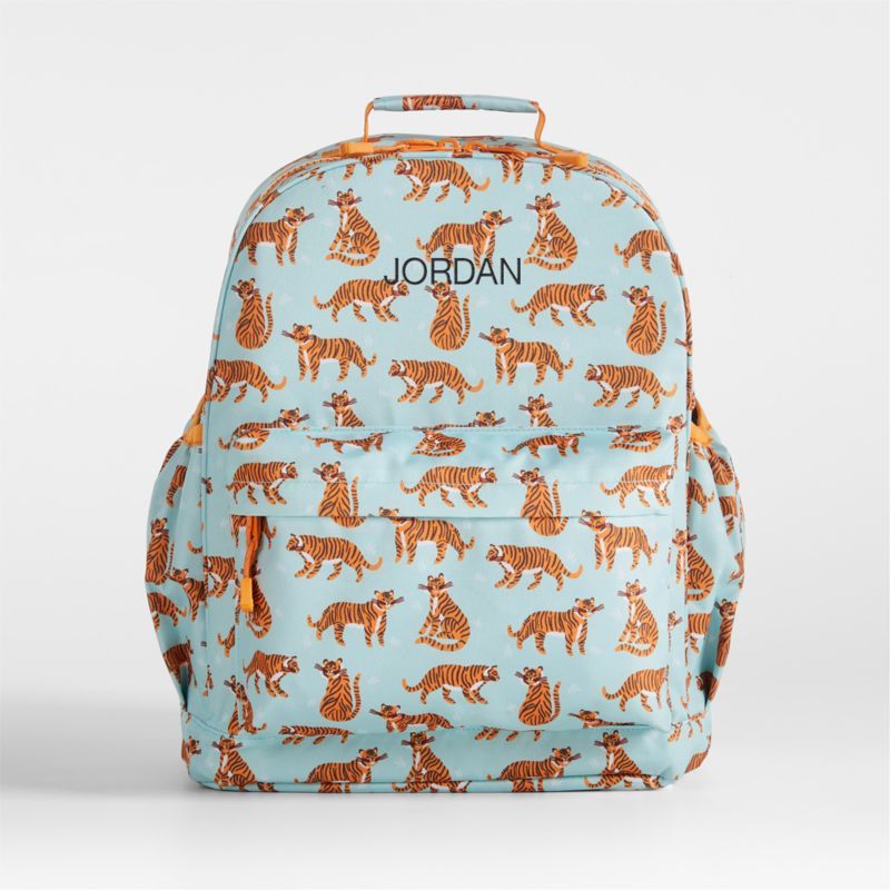 Big Cats Personalized Large Kids School Backpack with Side Pockets + Reviews | Crate & Kids | Crate & Barrel