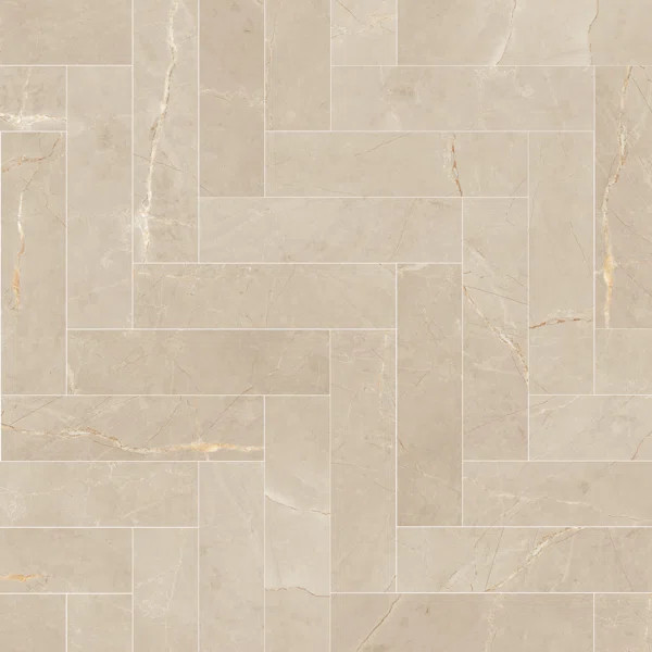 Pulpis 3" x 13" Beveled Porcelain Marble Look Subway Wall & Floor Tile | Wayfair North America