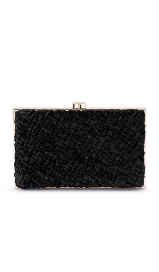 Hazel Textured Clutch in Black | Revolve Clothing (Global)