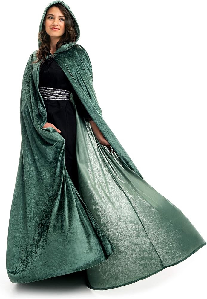Little Adventures Deluxe Velvet Adult Cloak Cape with Lined Hood - Machine Washable Durable Cospl... | Amazon (US)