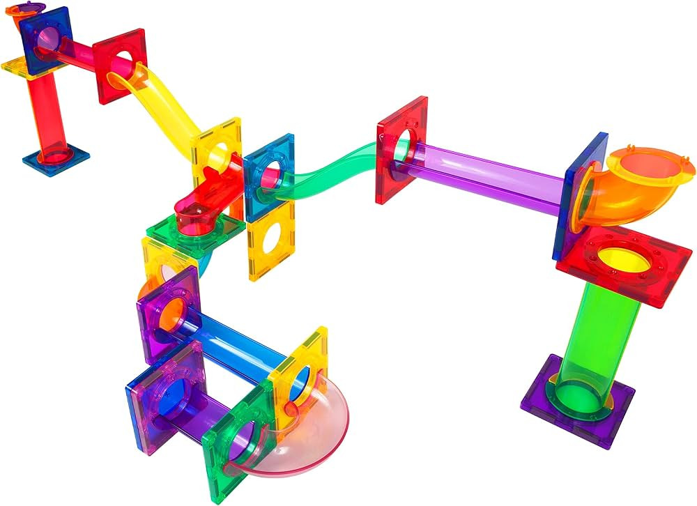 PicassoTiles Marble Run Magnetic Tile Race Track Toy Play Set STEM Building & Learning Early Educ... | Amazon (US)
