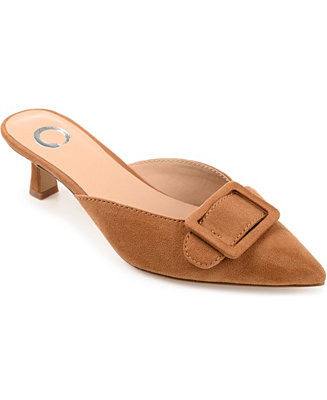 Journee Collection Women's Vianna Buckle Slip On Heels - Macy's | Macy's