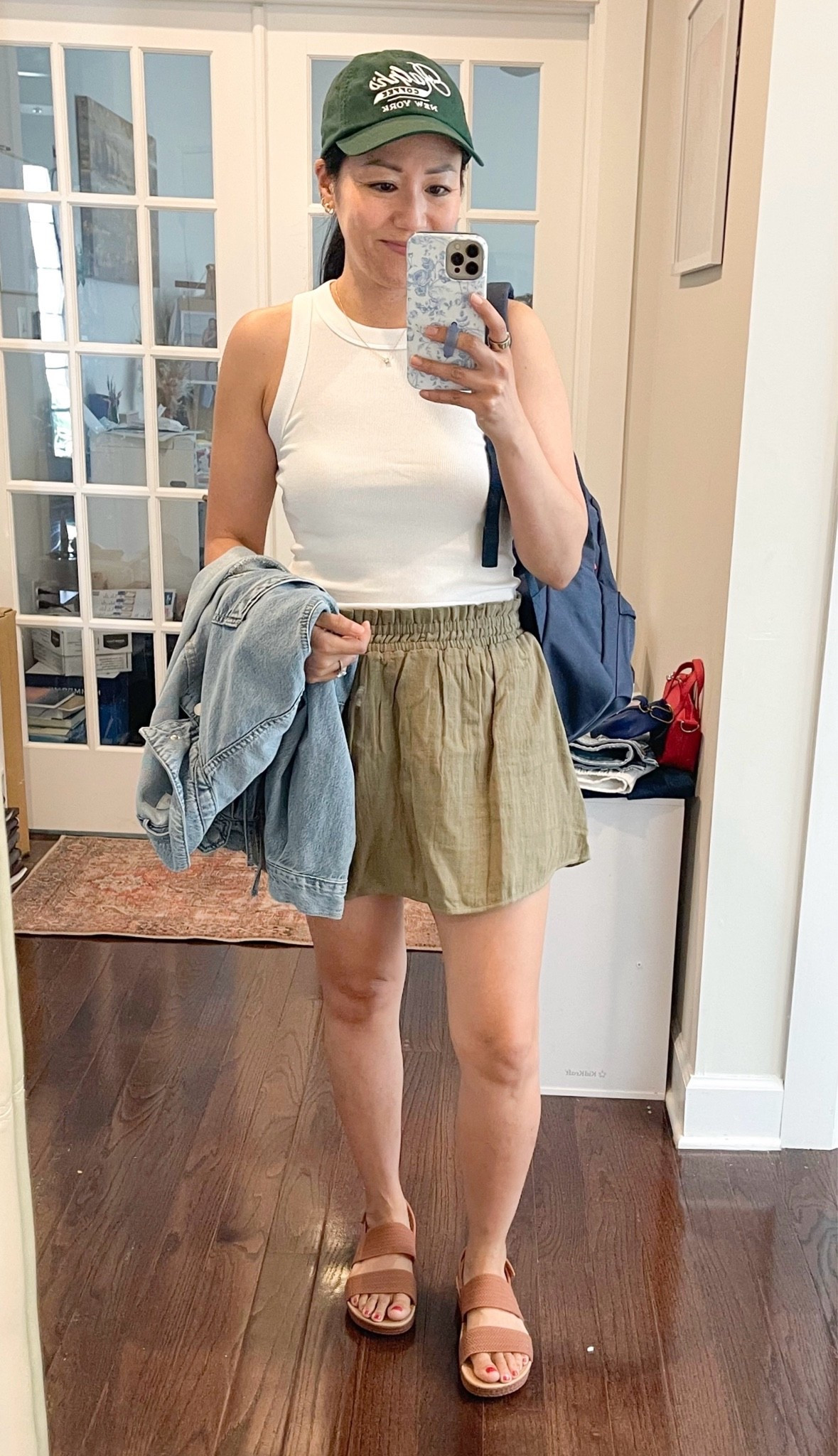Size small tank and XS skort
Sandals are true to size

#LTKootd #LTKOver40 #LTKSeasonal