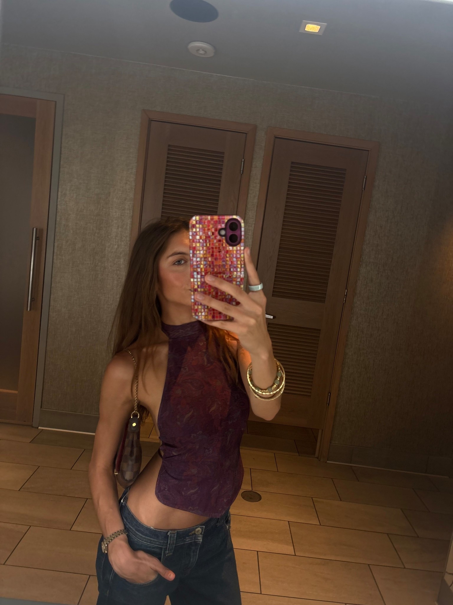 purple high neck Motel top #goingoutoutfit #motelrocks #halterneck 