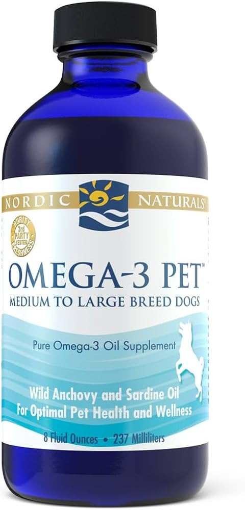 Nordic Naturals Omega-3 Pet, Unflavored - 8 oz - 1518 mg Omega-3 Per Teaspoon - Fish Oil for Medi... | Amazon (US)