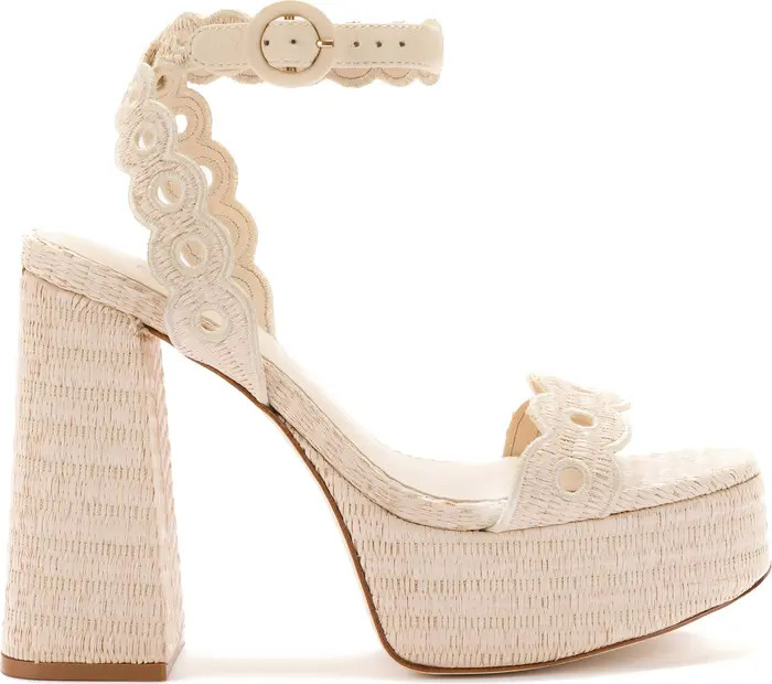 Dolly Embroidered Raffia Platform Sandal (Women) | Nordstrom
