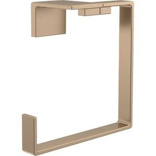 Vero Open Towel Ring in Champagne Bronze | The Home Depot