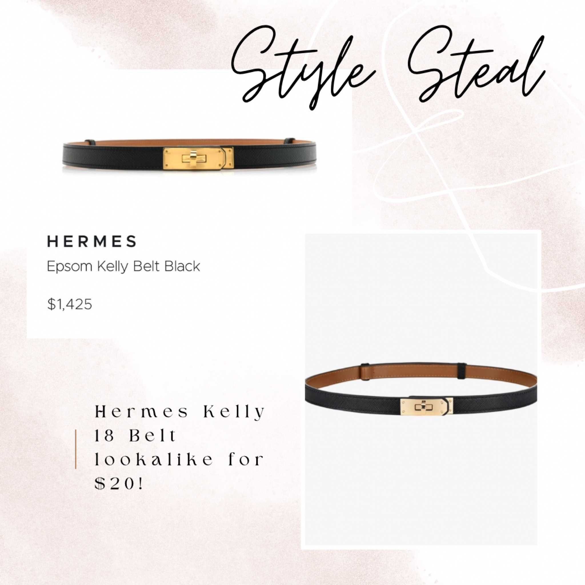 STYLE STEAL! Get this $20 Hermes belt lookalike at the link in my bio! 🔗Comes in other colors! 