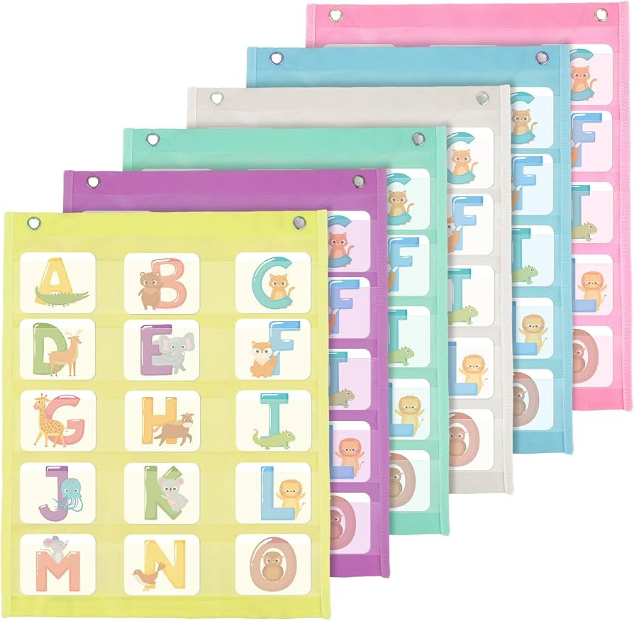 6 Pcs Classroom Magnetic Pocket Chart Squares Magnetic Teaching Supplies for Teacher Kid School L... | Amazon (US)