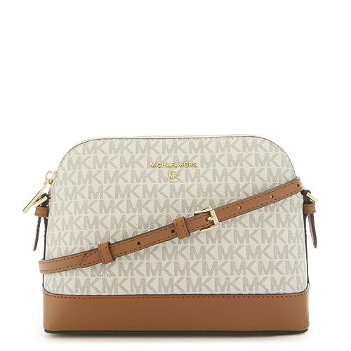 Michael Kors Jet Set Charm Large Dome Crossbody Vanilla/Acorn One Size | Amazon (US)