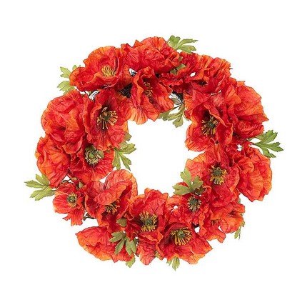 Click for more info about New! Red Poppy Wreath