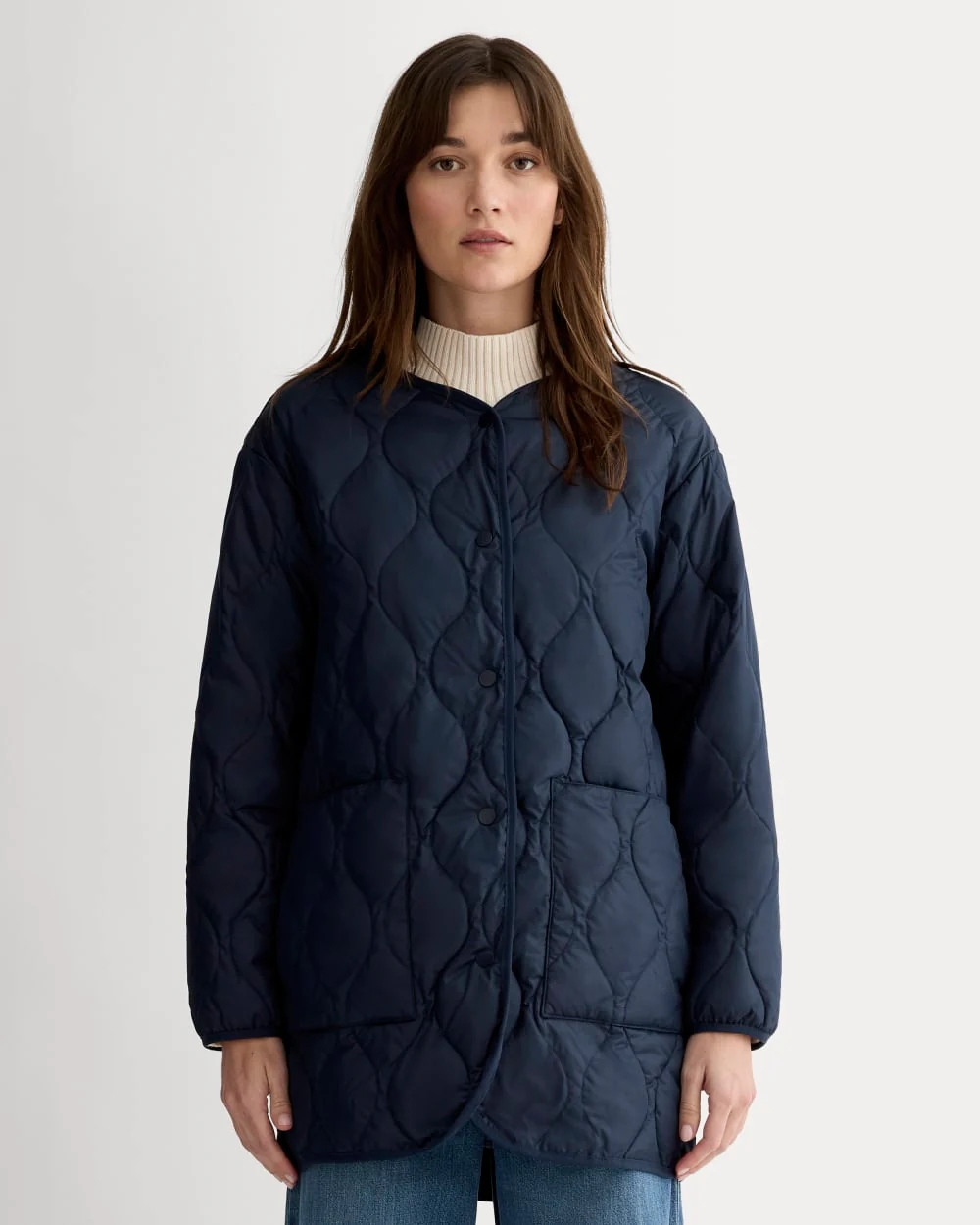 The Quilted Liner | Navy | Everlane