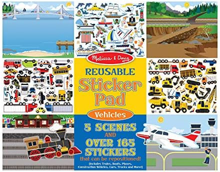 Melissa & Doug Reusable Sticker Pad: Vehicles - 165+ Reusable Stickers | Amazon (US)