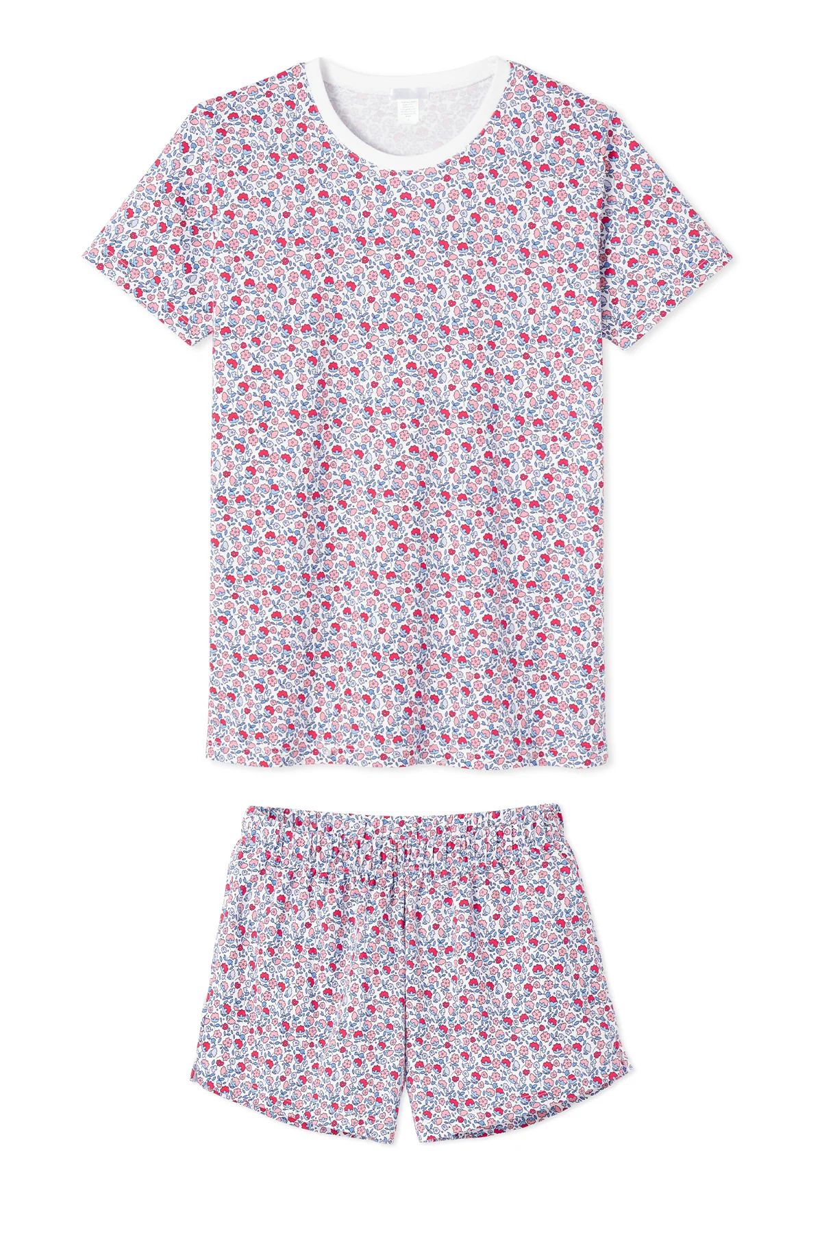 minnow x LAKE Pima Weekend Shorts Set in Americana Floral | LAKE Pajamas