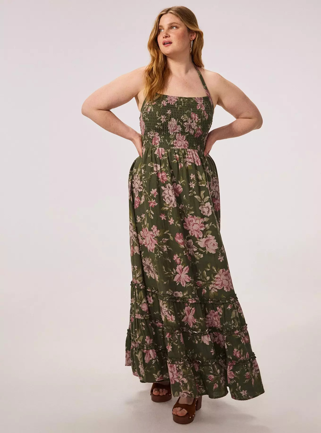 Festi Smocked Halter Maxi Dress | Torrid (US & Canada)