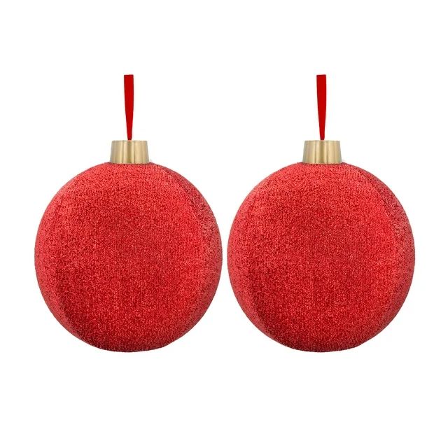 Holiday Time 12-inch Tinsel Ornaments, Red, Set of 2, Weight 0.49 kg | Walmart (US)
