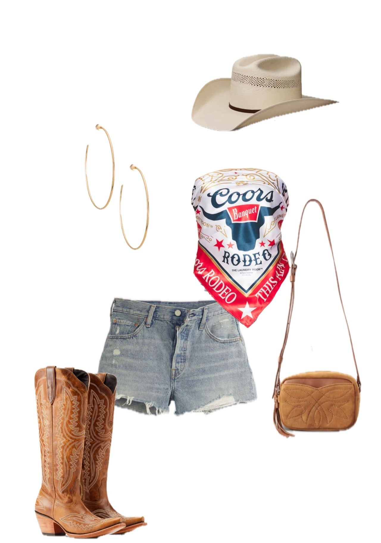 Rodeo outfit | Bandana Shirt Western Outfit | Denim Shorts Western Outfit 
#LTKwesternstyle #LTKwesternfashion 

#LTKstyletip #LTKcanada #LTKbeauty