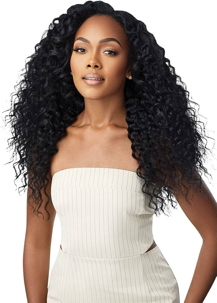 Outre Big Beautiful Hair Clip-In- 9PCS - Peruvian Wave 18" (NATURAL BLACK) | Amazon (US)