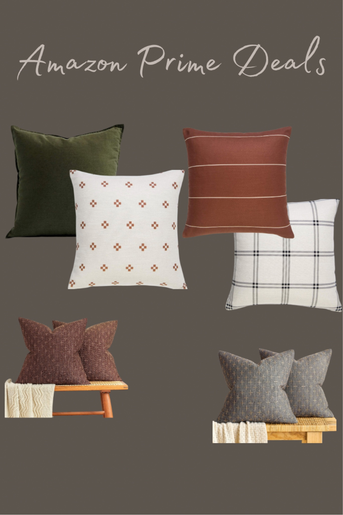 Neutral pillow covers. Fall style inspiration 

#LTKsalealert #LTKhome #LTKxPrime