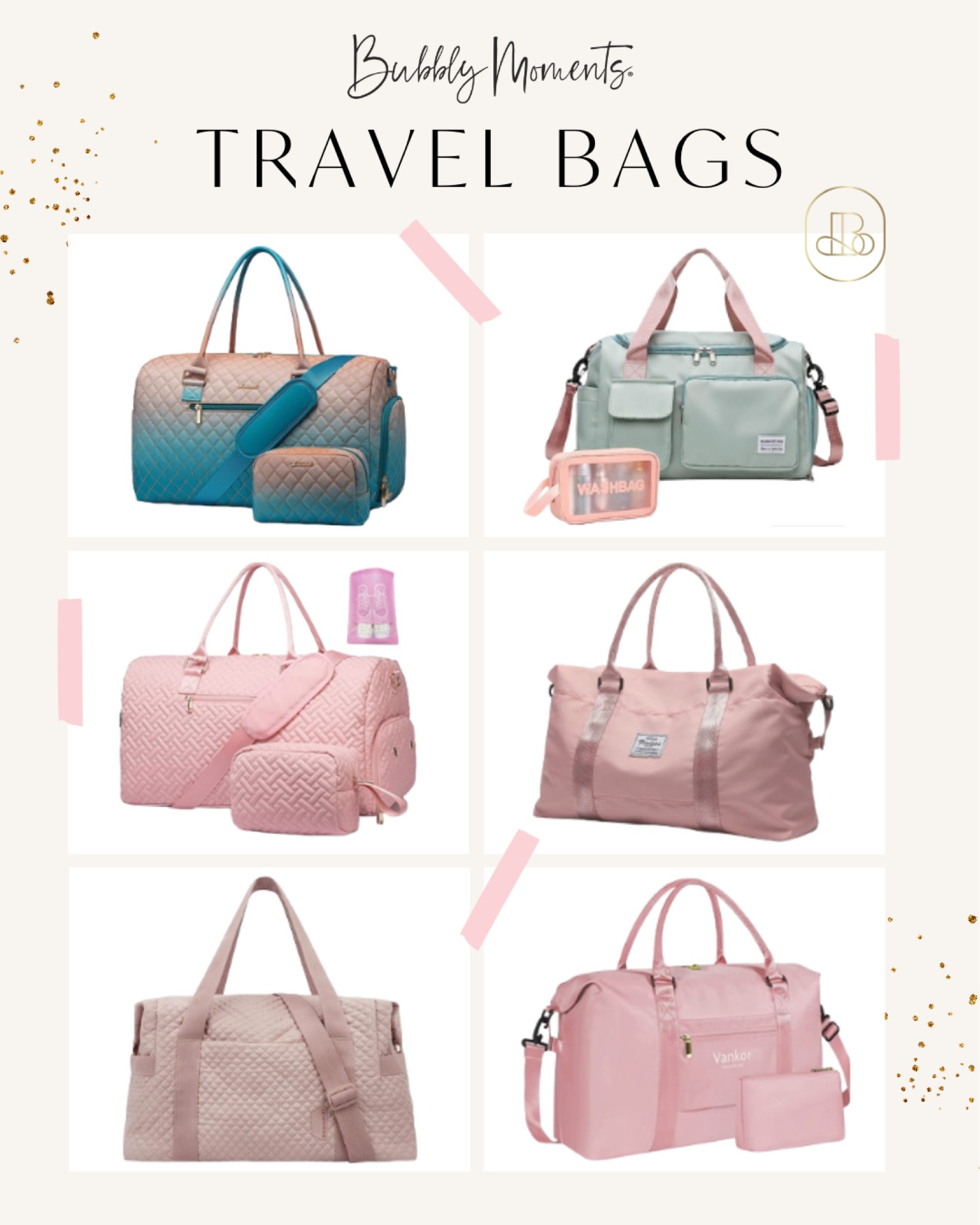 Weekender Bags for Women, BAGSMART Gym Bag with Yoga Mat, Travel