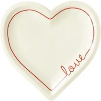 Heart Shaped Plates, Love Valentines Day Valentine's Table Decoration, Party Decor, Valentine Paper Plates | Etsy (US)