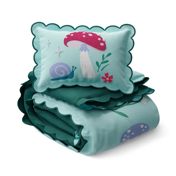 Mainstays Kids Textured Fairy Garden Comforter Set, Twin, 2 Pieces | Walmart (US)