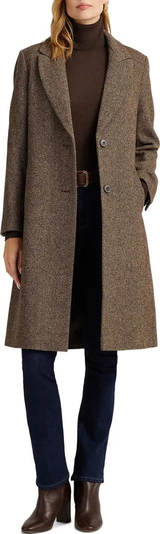 Broken Twill Wool Blend Coat | Nordstrom