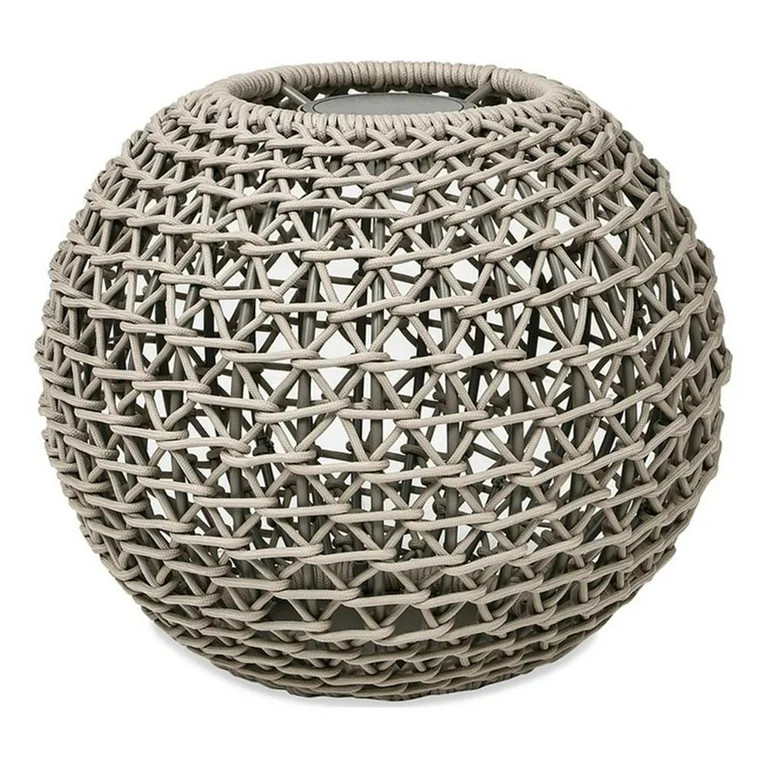 Willow 20" Large Indoor Outdoor Woven Globe Lantern LED Rechargeable Light Beige | Walmart (US)