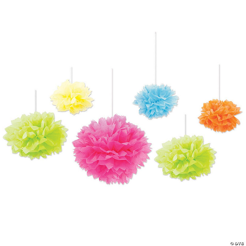 Beistle - Tissue Fluff Balls - Multicolor - 6 Pack | Oriental Trading Company