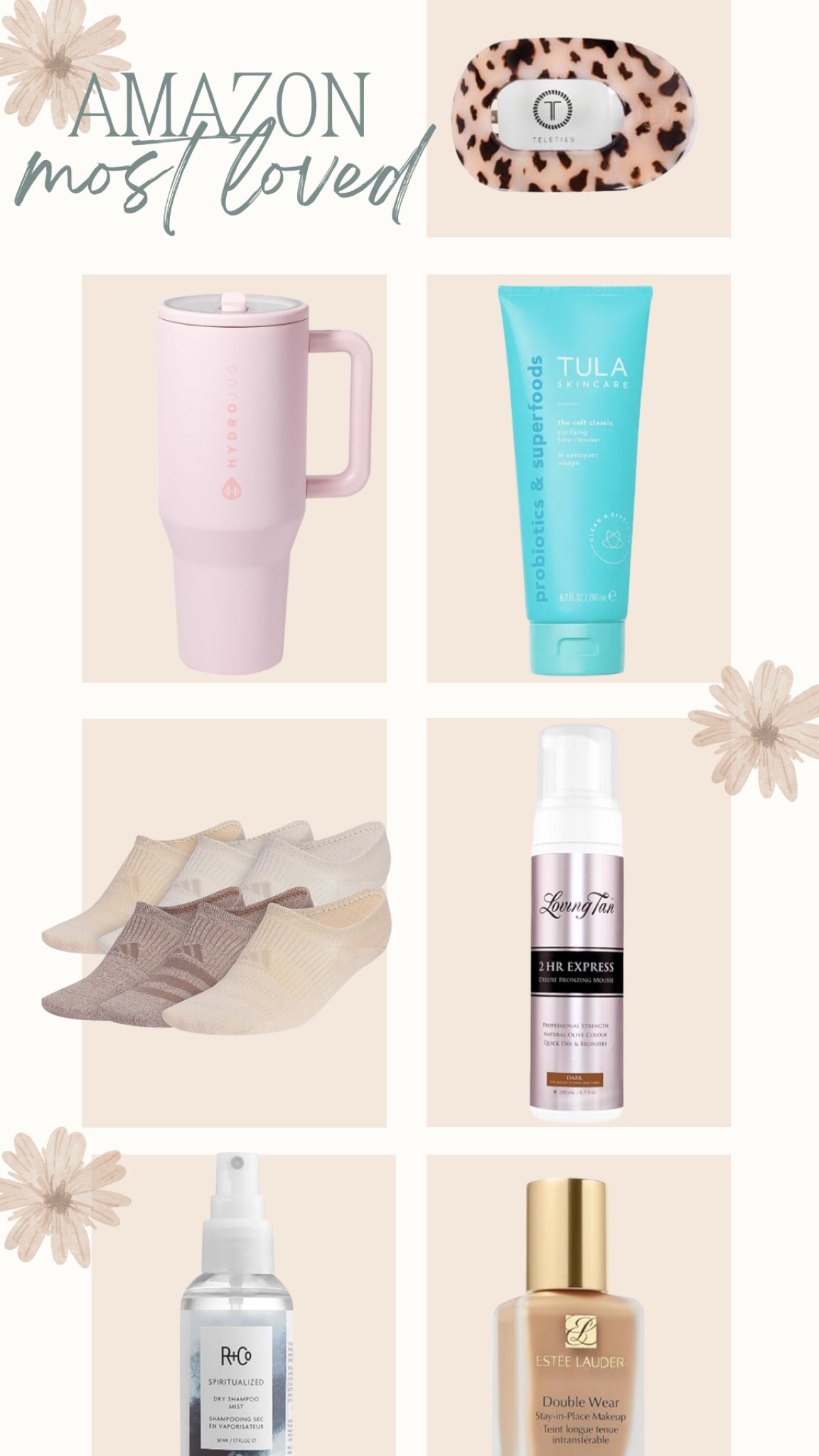 All of your Amazon favorites!! 

THEBLOOMINGNEST Amazon tan socks skincare beauty fashion hair 

#LTKBeauty #LTKSeasonal #LTKStyleTip