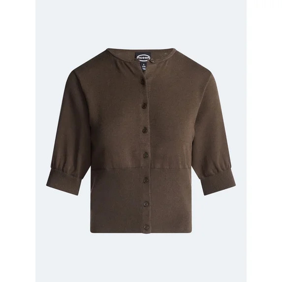Scoop Women's and Women's Plus Ribbed Cardigan Sweater, Sizes XS-4X | Walmart (US)