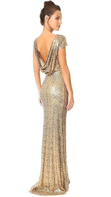 Sequin Cowl Back Gown | Shopbop