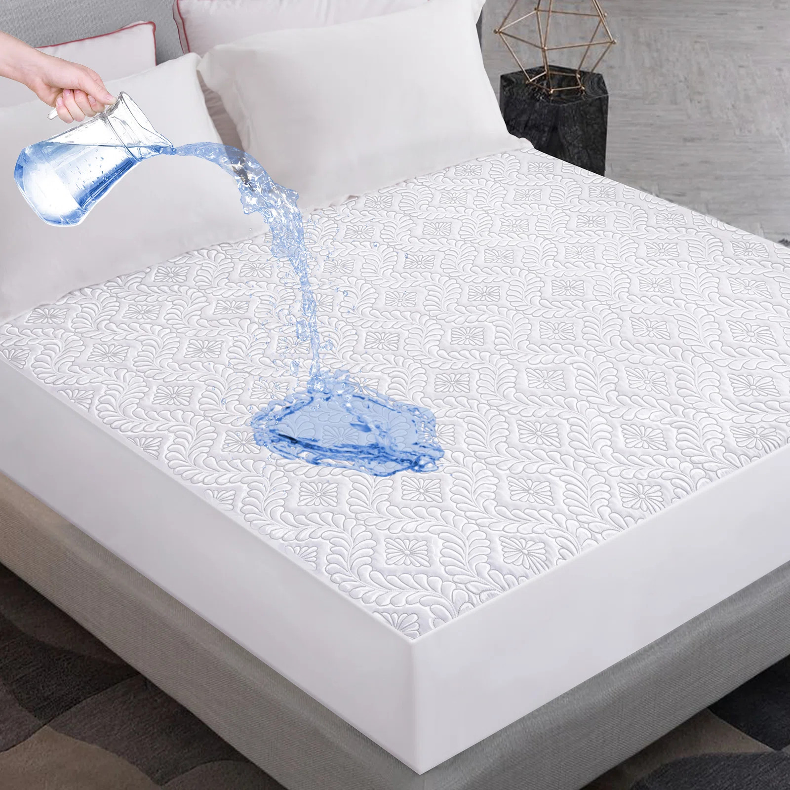 Waterproof Mattress Protector Quilted Mattress Cover Breathable Mattress Protector Deep Pocket | Wayfair North America