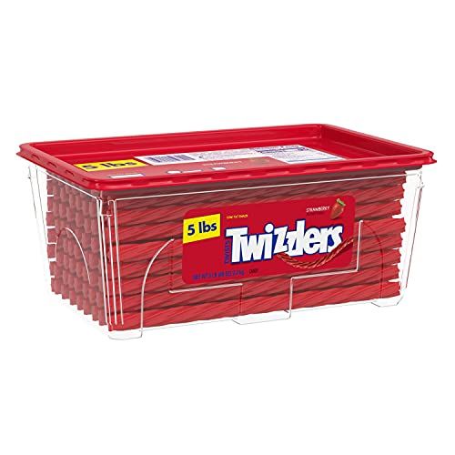 TWIZZLERS Twists Strawberry Flavored Chewy Candy, Easter, 80 oz Container | Amazon (US)