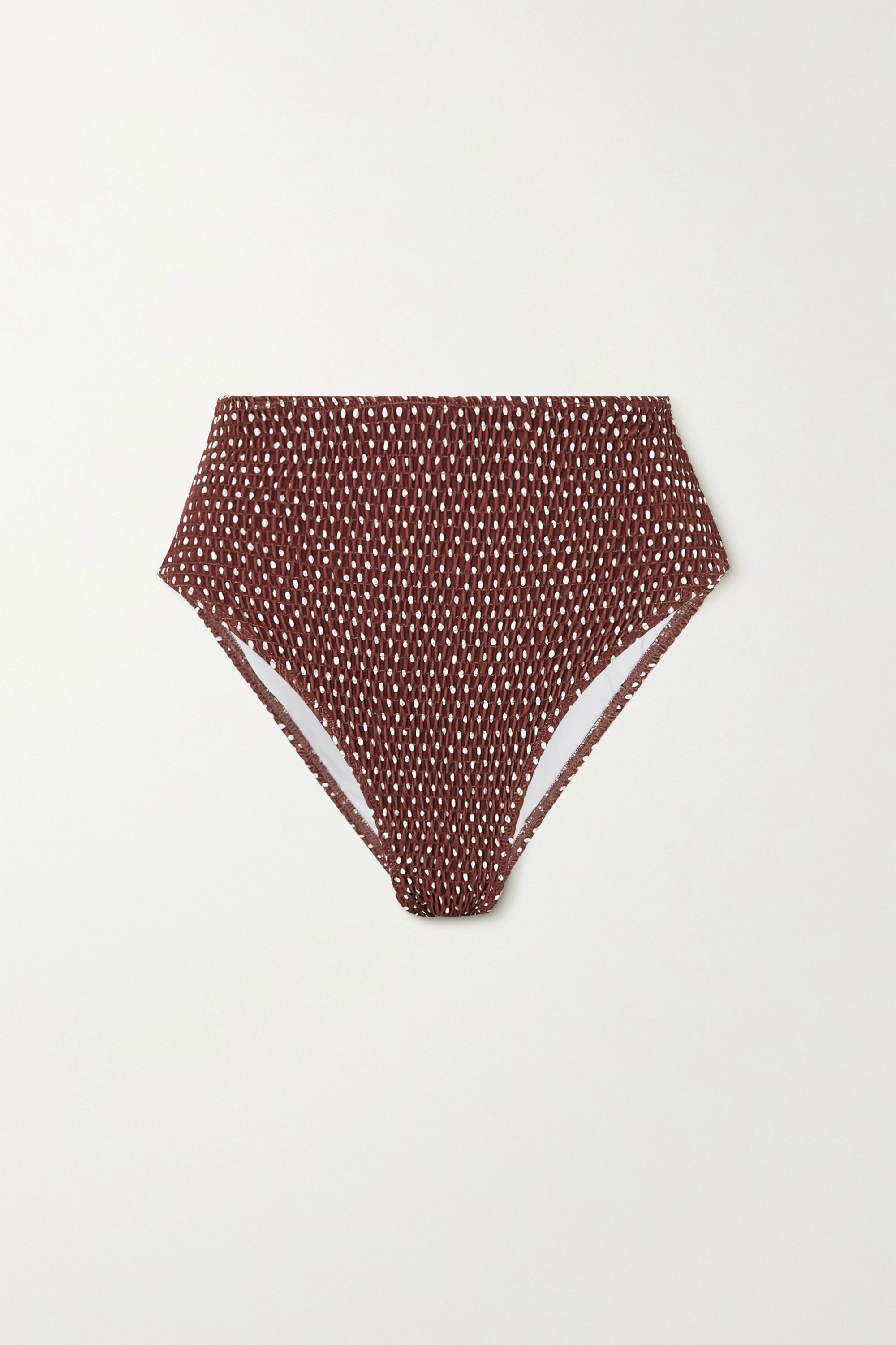 FAITHFULL THE BRAND+ NET SUSTAIN shirred polka-dot bikini briefs | NET-A-PORTER (US)