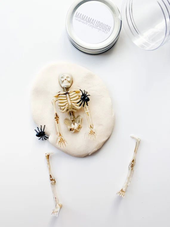 Skeleton Mini Play Dough Jar | Halloween Play Dough Jar | Halloween Favor | Skeleton Favors | Ope... | Etsy (US)