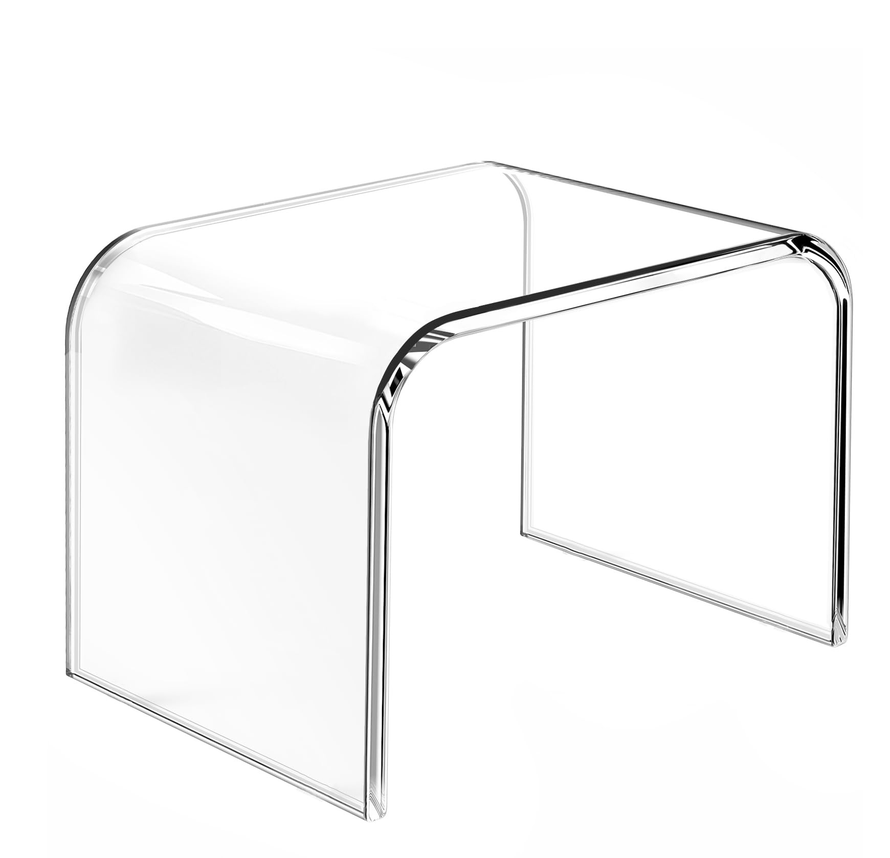 Acrylic Step Stool,Acrylic Stools,Clear Step Stool with Non-Slip for Bathroom,Holds Up to 250lbs(No Non-Slip Stool, Pack of 1) | Amazon (US)