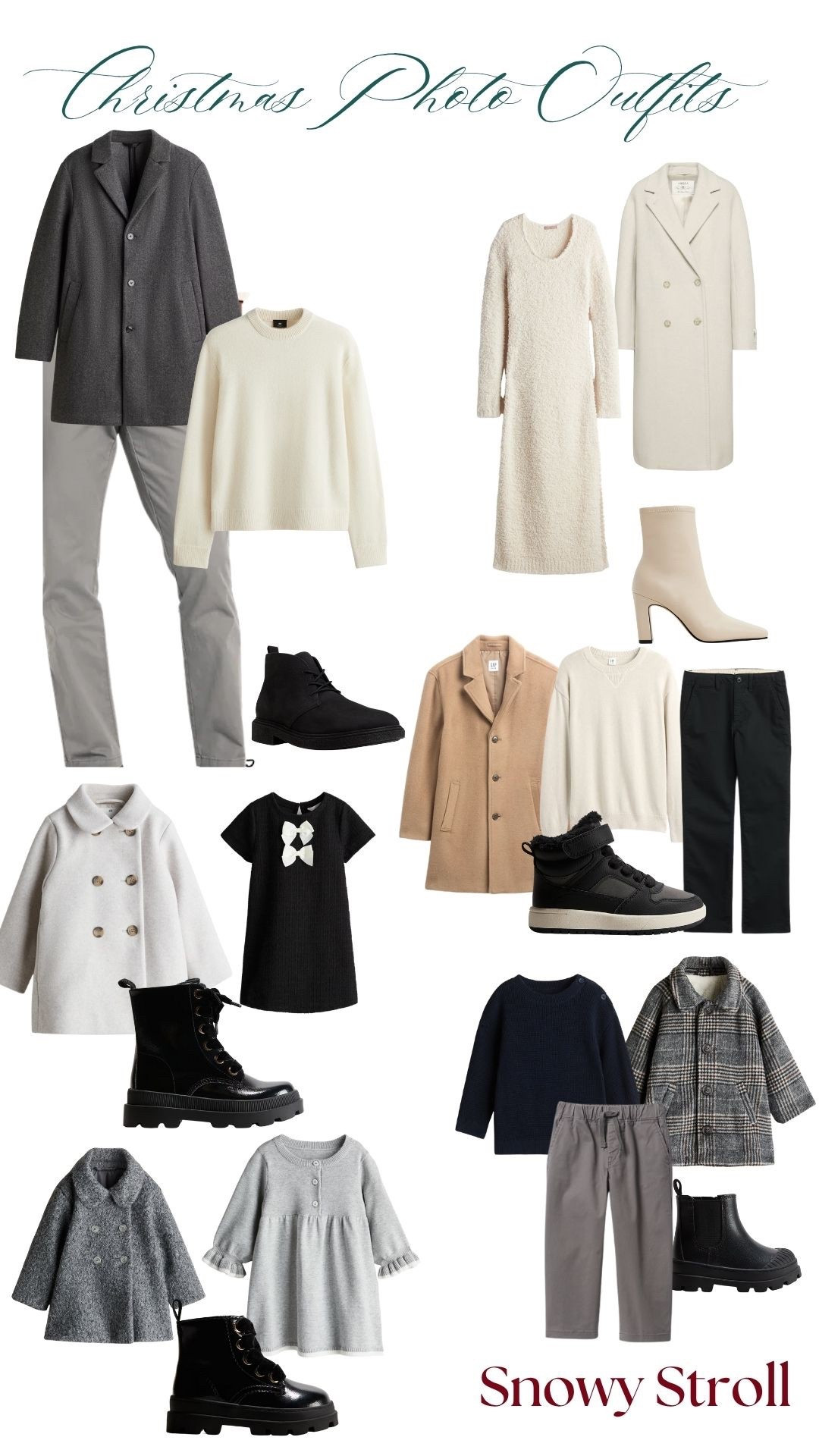 Christmas card outfit ideas for the whole family - snowy stroll theme!

#LTKwinter #LTKfamily #LTKholiday