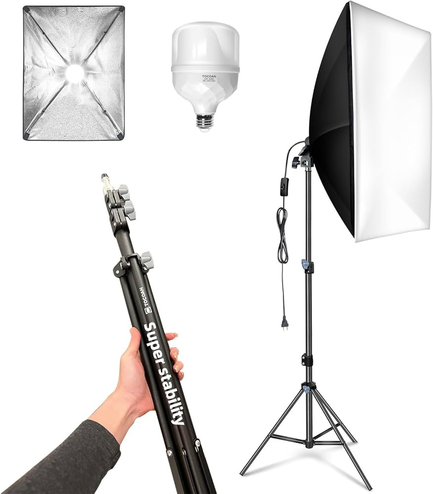Softbox Photography Lighting Kit, 27'' x 20'' Professional Softbox Lighting Kit with 40W 8000K LE... | Amazon (US)