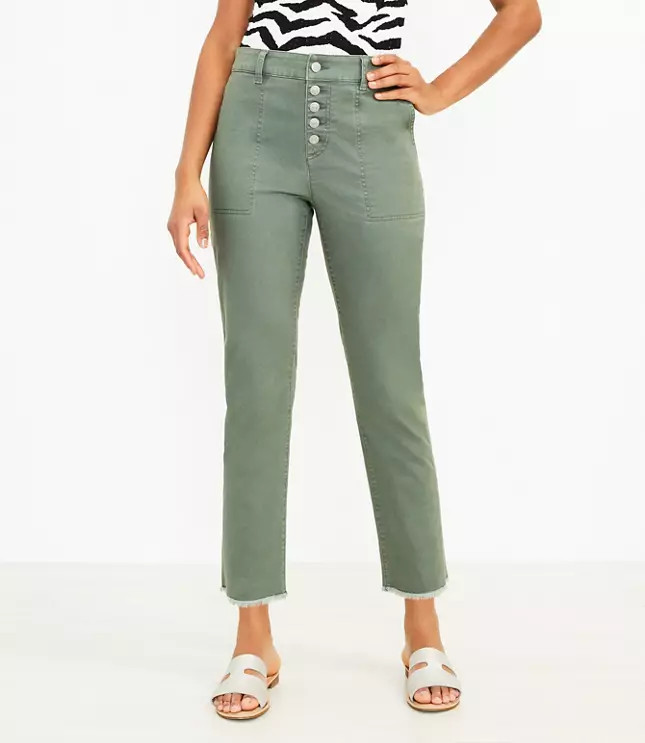 Monroe Slim Chino Utility Pants | LOFT